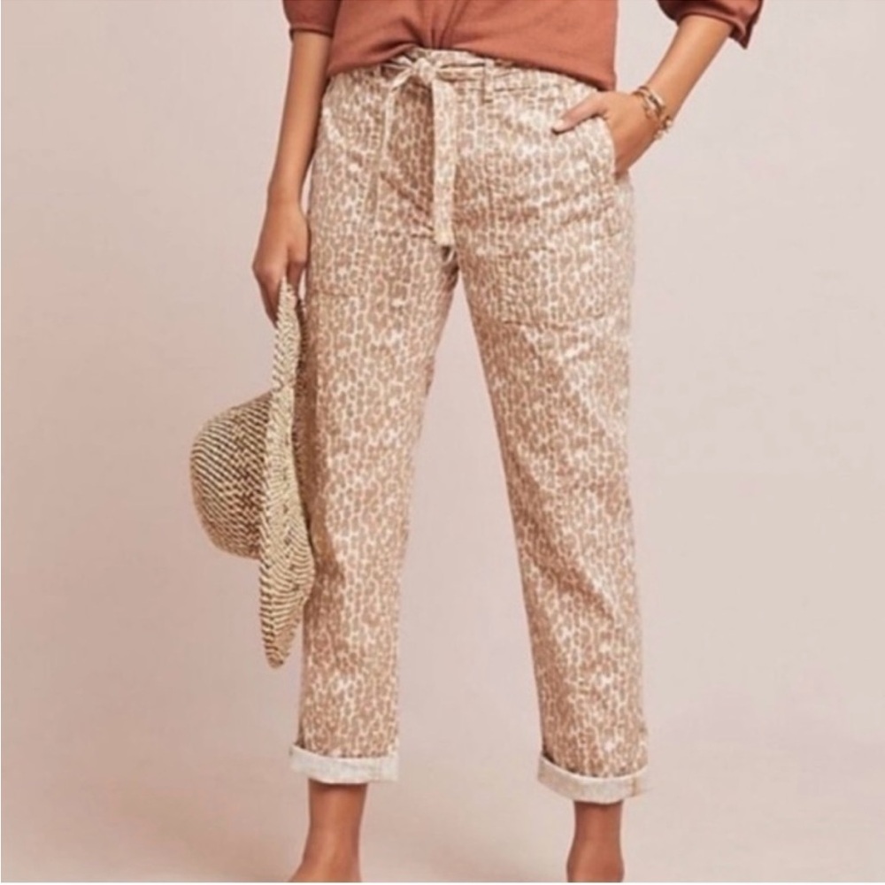 Anthropologie The Wanderer Utility Leopard Pants Sz 31